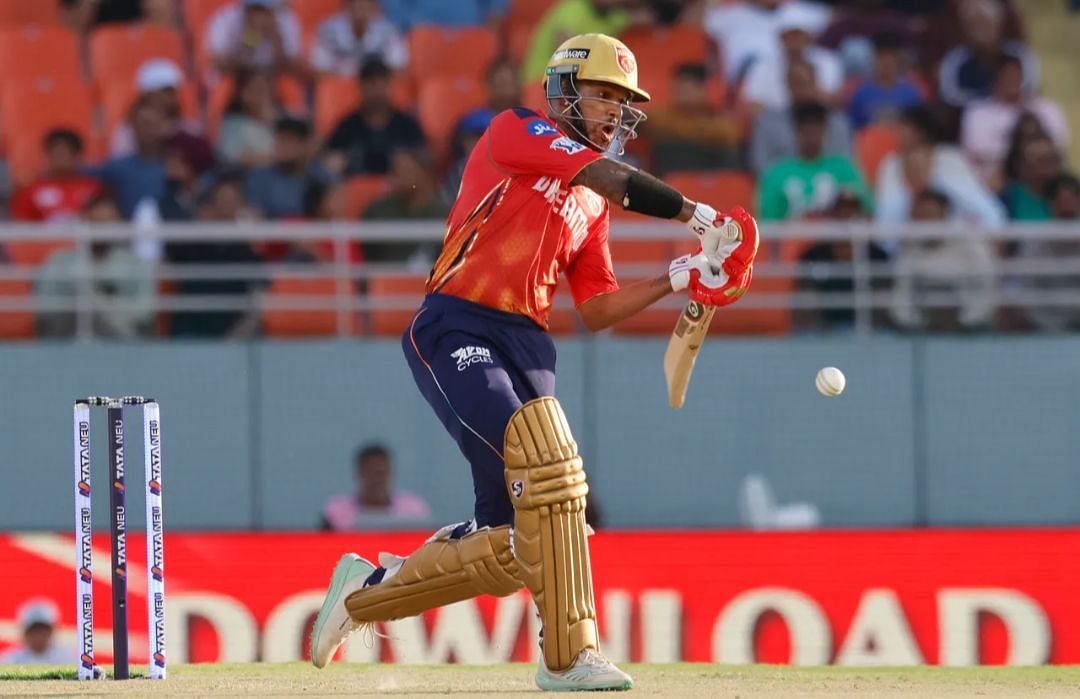 Shikhar Dhawan during his IPL 2024 match vs DC